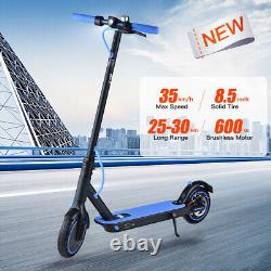 Portable 600W 35KM/H Electric Scooter 30km Adult Fold Travel e Bike Black