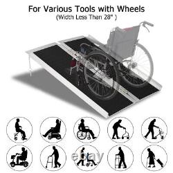 Portable 6ft Folding Aluminum Wheelchair Scooter Ramps