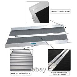 Portable 6ft Folding Aluminum Wheelchair Scooter Ramps