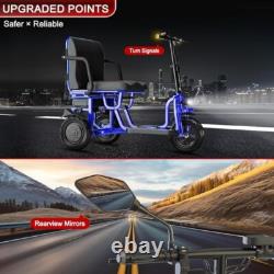 Portable Double Motor 700W 3-Wheels Folding Electric Power Mobility Scooter