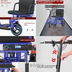 Portable Double Motor 700W 3-Wheels Folding Electric Power Mobility Scooter