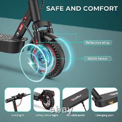 Portable Electric Scooter 500W 22Miles with Front & Rear Double Shock Absorption