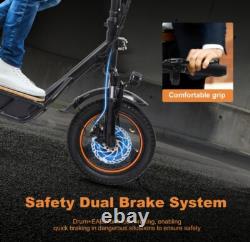 Portable Electric Scooter Adult Outdoor Folding Seat With Shopping Cart Basket