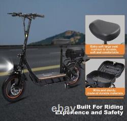 Portable Electric Scooter Adult Outdoor Folding Seat With Shopping Cart Basket