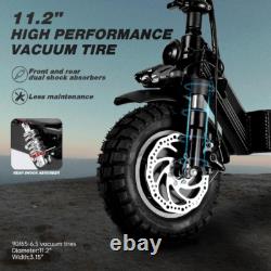 Portable Folding Electric Scooter 1200W Dual Motor High Speeds Up to 34.5mph