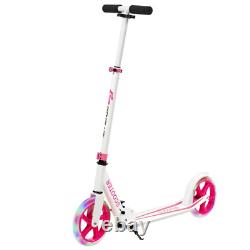 Portable Folding Sports Kick Scooter with 8 inch LED Wheels