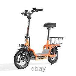 Portable Pet Seat Folding Electric Scooter Adult Outdoor Shopping Cart Basket