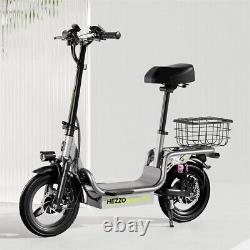 Portable Pet Seat Folding Electric Scooter Adult Outdoor Shopping Cart Basket