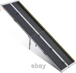 Portable Wheelchair Ramp 10FT Non-Slip Aluminum Folding Handicap Ramp Scooter