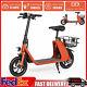 Red Folding Electric Bike Adult Scooter With Seat Electric Moped Commuter 450w 36v