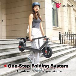 SISIGAD Electric Scooter Peak 600W Long Range Adult Portable Folding E-Scooter