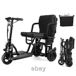 Three-Wheel Folding Mobility Scooter for Adult, 8AH Battery, 300W Range 15 Miles