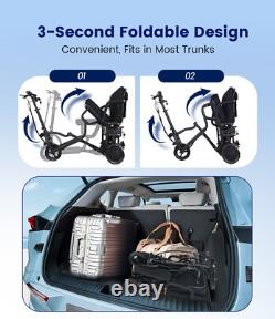 Three-Wheel Folding Mobility Scooter for Adult, 8AH Battery, 300W Range 15 Miles
