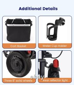 Three-Wheel Folding Mobility Scooter for Adult, 8AH Battery, 300W Range 15 Miles