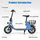 Updated 450w Foldable Electric Scooters Bike Adult Moped Commuter E-bike Biycle