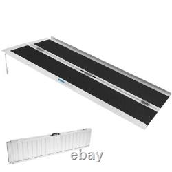 Wheelchair Ramp 5 Foot Aluminum Folding Mobility Scooter Portable Non-Slip