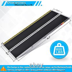 Wheelchair Ramp 7 Foot Aluminum Folding Mobility Scooter Portable Non-Slip
