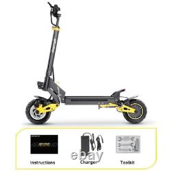 10 2400W Trottinette Électrique Pliable pour Adultes avec Double Amortissement