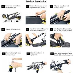 10 2400W Trottinette Électrique Pliable pour Adultes avec Double Amortissement