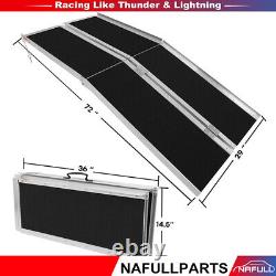 6 pieds Rampe de mobilité pour fauteuil roulant et scooter en aluminium portable antidérapante - 72 x 29