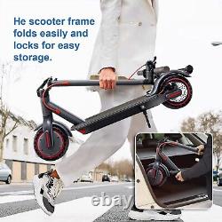 8,5 Pneus Solides Scooter Électrique Portable Pliable 350W Pic 15,5MPH Longue Portée