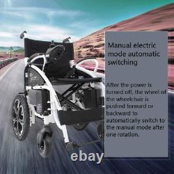 Fauteuil roulant électrique pliable, léger, intelligent et portable, avec deux modes.