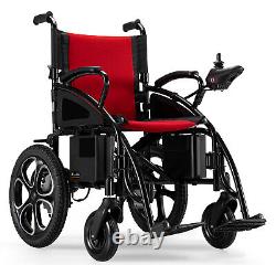 Fauteuil roulant électrique robuste pliable portable à longue portée