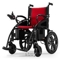 Fauteuil roulant électrique robuste pliable portable à longue portée