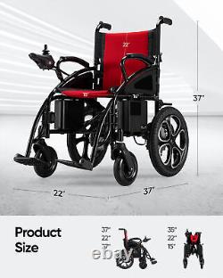 Fauteuil roulant électrique robuste pliable portable à longue portée