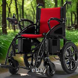 Fauteuil roulant électrique robuste pliable portable à longue portée