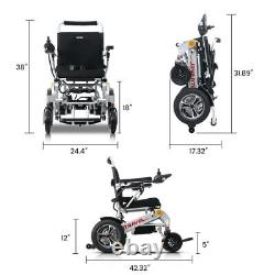 Fauteuil roulant pliable et portable à moteur électrique pour la mobilité en extérieur