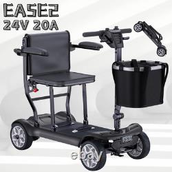 Fauteuil roulant portable pliant à 4 roues Ease2 Pro pour adultes, scooter de mobilité de voyage