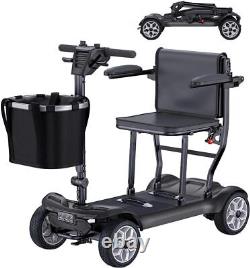 Fauteuil roulant portable pliant à 4 roues Ease2 Pro pour adultes, scooter de mobilité de voyage