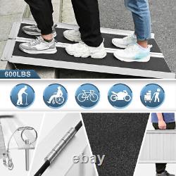 Nouvelle rampe pliable en aluminium pour fauteuil roulant, transportable et adaptée aux personnes à mobilité réduite et aux scooters.