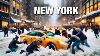 Promenade Dans La Neige à New York 2024 - La Plus Grosse Tempête De Neige à Manhattan - Promenade Dans La Neige à New York En 4k - Chutes De Neige à New York City