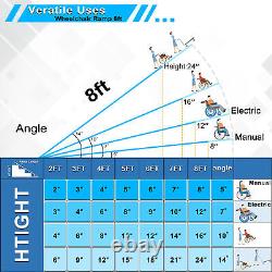 Rampe d'accès pour fauteuil roulant à domicile de 2/3/4/5/6/7/8 pieds en aluminium pliable antidérapante