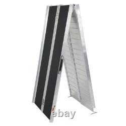 Rampe de fauteuil roulant en aluminium pliable de 120 pouces, porte-scooter de mobilité 600 lbs
