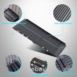 Rampe de fauteuil roulant en aluminium pliable de 6 pieds, scooter de mobilité portable antidérapant 600 LBS