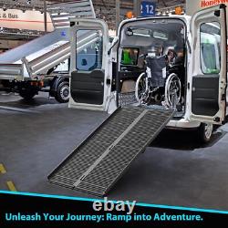Rampe de fauteuil roulant en aluminium pliable de 6 pieds, scooter de mobilité portable antidérapant 600 LBS