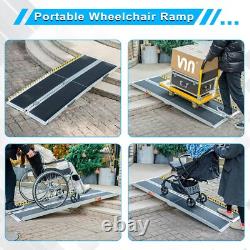 Rampe de fauteuil roulant pliante multi-usage en aluminium de 6 pieds, rampe portable pour scooter de mobilité 600 lb