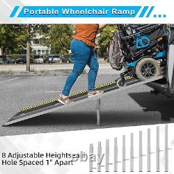 Rampe de fauteuil roulant portable 3 mètres en aluminium pliable antidérapante pour scooter