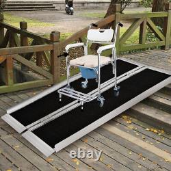 Rampe en aluminium de 5 pieds pour fauteuil roulant pliable et portable avec poignée pour scooter de mobilité antidérapante