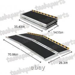 Rampe pliable en aluminium de 6 pieds pour fauteuil roulant, scooter de mobilité portable, antidérapante, 600 livres
