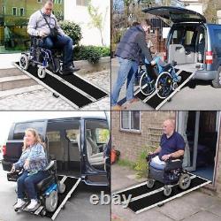 Rampe pliante en aluminium de 6 pieds pour fauteuil roulant, scooter de mobilité, portable et antidérapante.