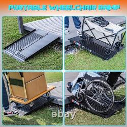 Rampe pliante en aluminium pour fauteuil roulant de 2 à 8 pieds, scooter de mobilité portable antidérapante 600LB