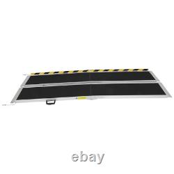 Rampe portable en aluminium pliable antidérapante de 7 pieds pour fauteuil roulant et scooter