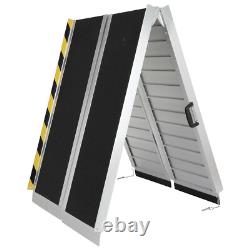 Rampe portable en aluminium pliable antidérapante de 7 pieds pour fauteuil roulant et scooter