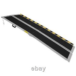 Rampe portable en aluminium pliable antidérapante de 7 pieds pour fauteuil roulant et scooter
