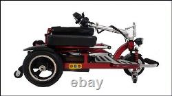 Rouge Améliorer la mobilité Triaxe Cruze Scooter de voyage électrique portable pliable