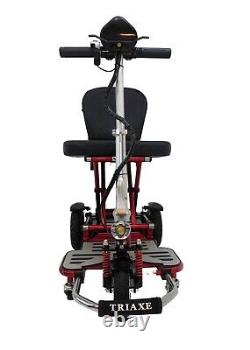 Rouge Améliorer la mobilité Triaxe Cruze Scooter de voyage électrique portable pliable